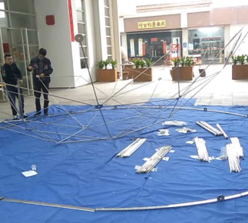 骨架球幕影院测试
